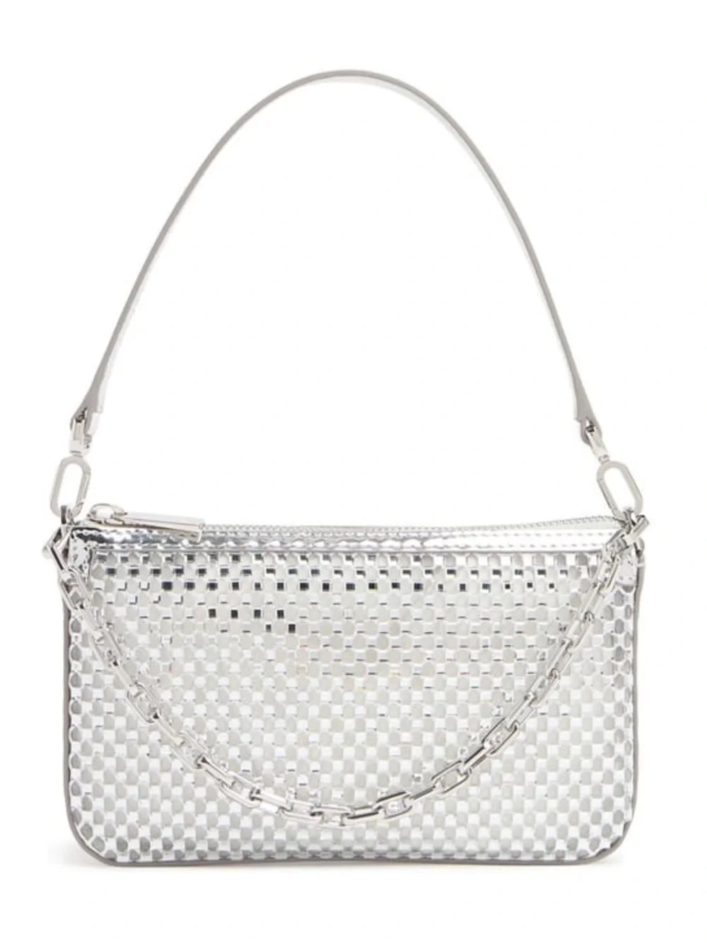Christian Louboutin Silver Woven Shoulder Bag - Picture 1 of 3